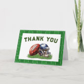 Football Baby Shower A Little All Star Is On His サンキューカード (正面)