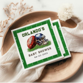 Football Baby Shower | A Little All Star Is On His スタンダードカクテルナプキン