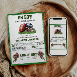 Football Baby Shower | A Little All Star Is On His 招待状