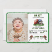 Football Baby Shower | A Little All Star Is On His 招待状 (正面)