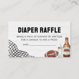Football Baby Shower Diaper Raffle エンクロージャーカード