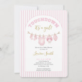 Football Baby Shower Girl 招待状 (正面)