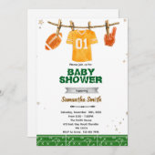 Football baby shower invitation 招待状 (正面/裏面)