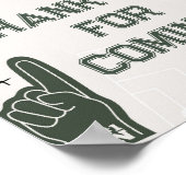 Football Baby Shower Thank 来 For ポスター (角)