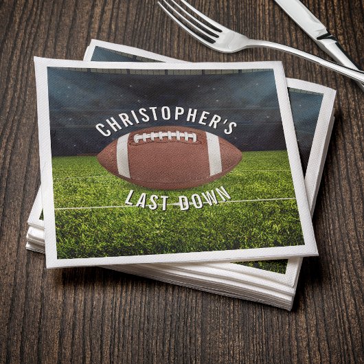 Football Bachelor Party Last Down スタンダードカクテルナプキン