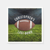Football Bachelor Party Last Down スタンダードカクテルナプキン (正面)
