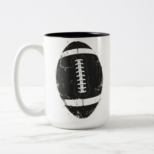 Football ball ツートーンマグカップ (左)