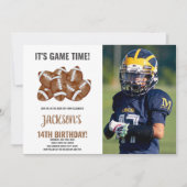 Football Balls Football Birthday Invitations photo 招待状 (正面)