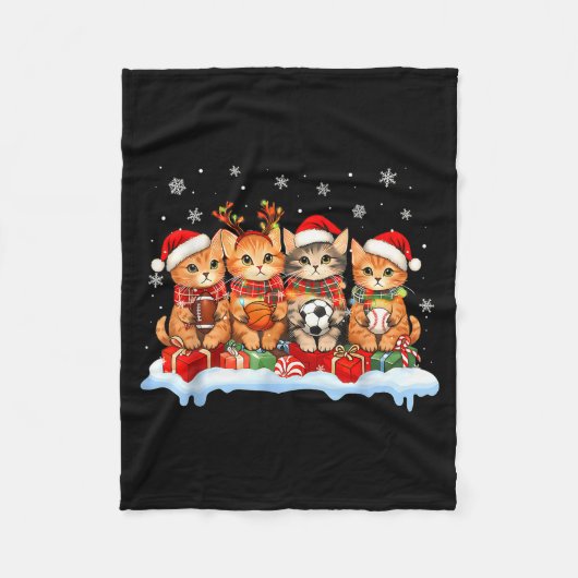 Football Baseball Basketball Player Funny Srt Chri フリースブランケット (正面)