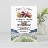 Football Beers Birthday Cheers 招待状 (スタンド正面)