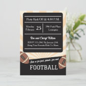 Football Big Game Friends Family Watch Party 招待状 (スタンド正面)