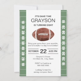 Football Birthday Invitation 5x7 招待状