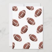 Football Birthday Invitation 5x7 招待状 (裏面)