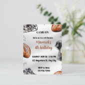 Football Birthday Invitation American Sports Party シーズンカード (スタンド正面)