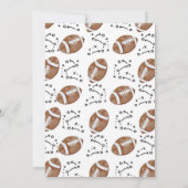 Football Birthday Invitation, First Year Down,Foot 招待状 (裏面)