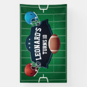 Football birthday party backdrop 横断幕 (縦)