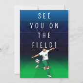 Football Birthday Party Invitation for Boys 招待状 (裏面)