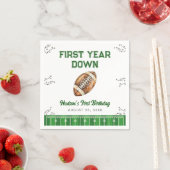 Football Birthday Party Welcome Sign スタンダードカクテルナプキン (インサイチュ)
