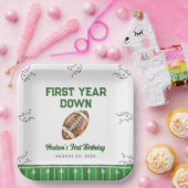 Football Birthday Party Welcome Sign ペーパープレート (パーティー)