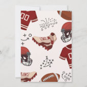 Football Boy Birthday Party Sports 招待状 (裏面)