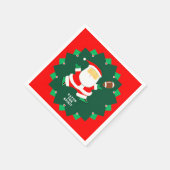 Football Christmas Holiday Party スタンダードカクテルナプキン (角)