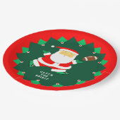 Football Christmas Holiday Party ペーパープレート (アングル)