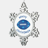 #football Christmas tree decoration スノーフレークピューターオーナメント (右)