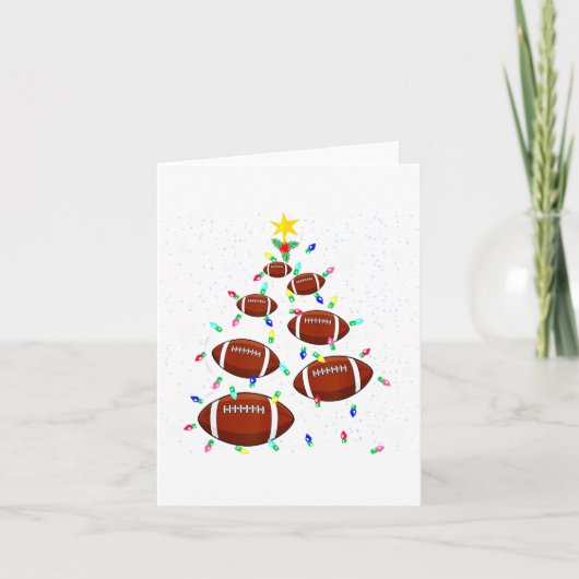 Football Christmas Tree Light Xmas Football Boys G カード (正面)