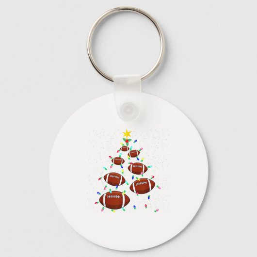 Football Christmas Tree Light Xmas Football Boys G キーホルダー (正面)