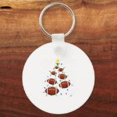 Football Christmas Tree Light Xmas Football Boys G キーホルダー (正面)