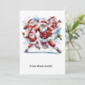 Football Christmas with Santa Claus シーズンカード (スタンド正面)