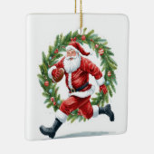 Football Christmas with Santa Claus セラミックオーナメント (右)