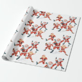 Football Christmas with Santa Claus ラッピングペーパー (アンロールド)
