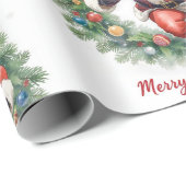 Football Christmas with Santa Claus ラッピングペーパー (ロールコーナー)