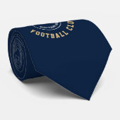 Football Club Name Logo Hidden Initials Navy Gold ネクタイ (ロール)
