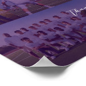 Football Coach Appreciation Collage Team Signature ポスター (角)