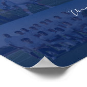 Football Coach Appreciation Collage Team Signature ポスター (角)