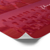 Football Coach Appreciation Collage Team Signature ポスター (角)