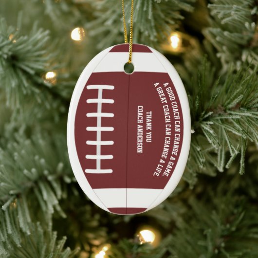Football Coach Ornament Christmas Thank You Team セラミックオーナメント (ツリー)