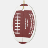 Football Coach Ornament Christmas Thank You Team セラミックオーナメント (左)