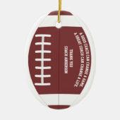 Football Coach Ornament Christmas Thank You Team セラミックオーナメント (正面)