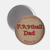 Football Dad Cute Personalized マグネット (正面/裏面)