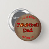 Football Dad Cute Personalized 缶バッジ (正面&裏面)