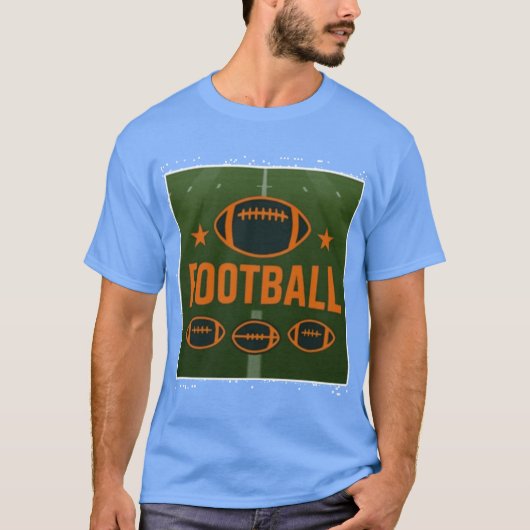 Football Design Graphic Tシャツ (正面)