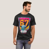 Football Drip Number 67 Football Player  Tシャツ (正面フル)