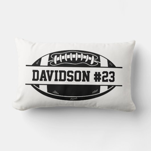 Football Fan Game Day Football Throw Pillow ランバークッション (正面)