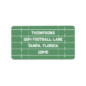 Football Field Custom Return Address ラベル (正面)