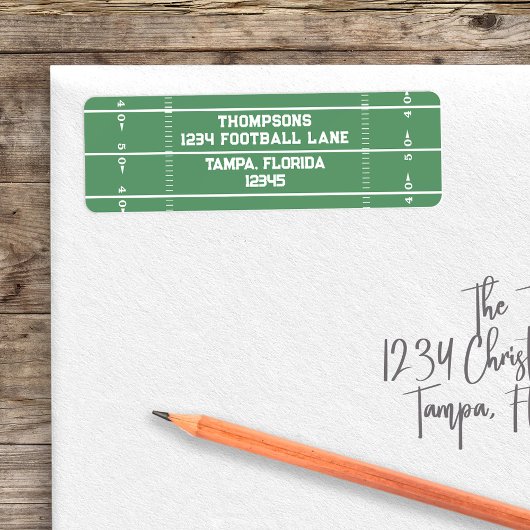 Football Field Custom Return Address ラベル