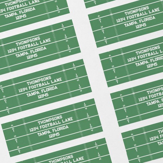 Football Field Custom Return Address ラベル