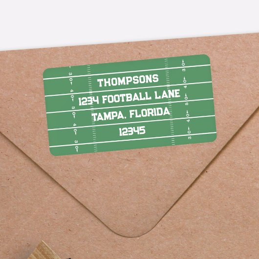 Football Field Custom Return Address ラベル